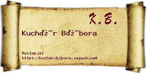 Kuchár Bíbora névjegykártya